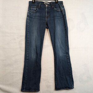 Levi's Women's 529 Curvy Bootcut Jeans Size 12 Dark Wash Denim Pockets Logo